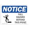 Signmission OSHA, Fall Hazards Beyond This Point With Symbol, 10in X 7in Rigid Plastic, OS-NS-P-710-L-12440 OS-NS-P-710-L-12440 - alternate 1